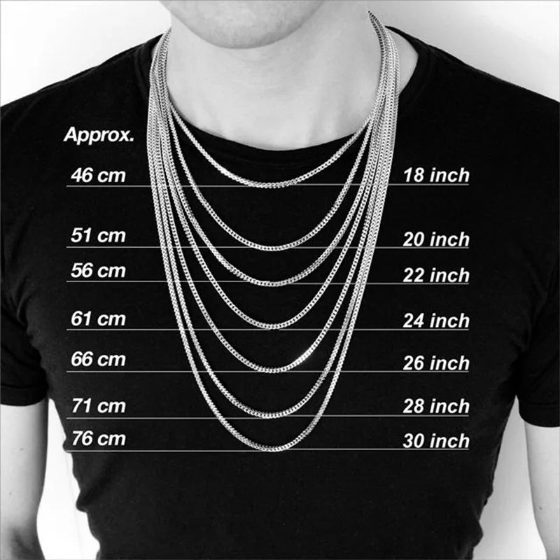 3mm Cuban Chain & Bracelet Gift Set (Silver)