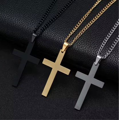 Stainless Steel Cross Necklace Crucifix Pendant