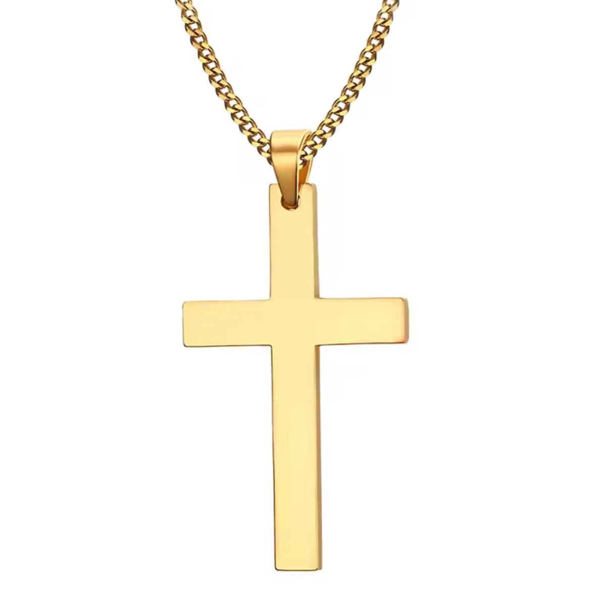 Stainless Steel Cross Necklace Crucifix Pendant