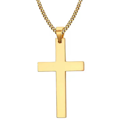 Stainless Steel Cross Necklace Crucifix Pendant