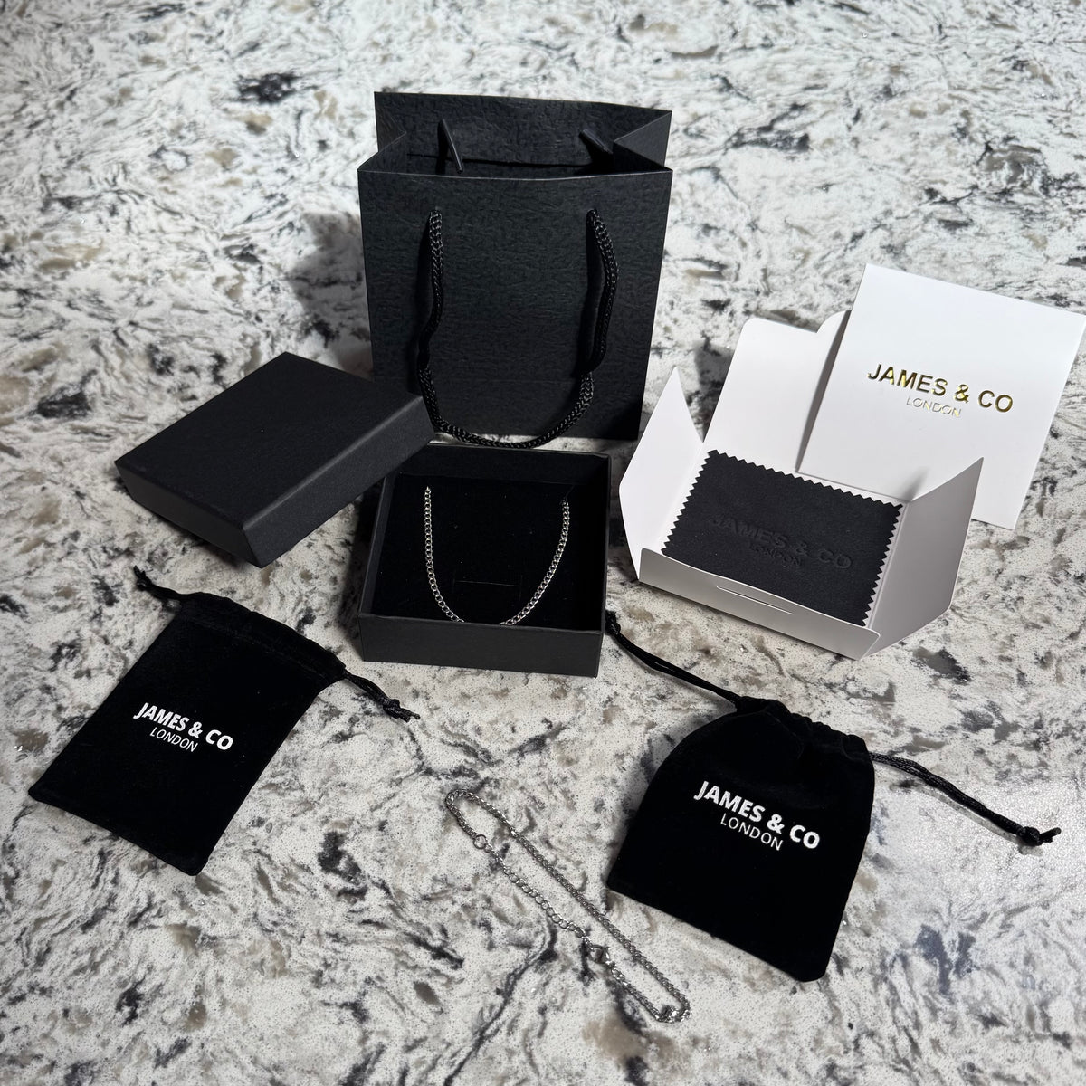 3mm Cuban Chain & Bracelet Gift Set (Silver)