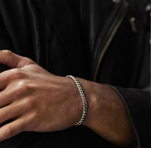 Cuban Link Bracelet (Silver)