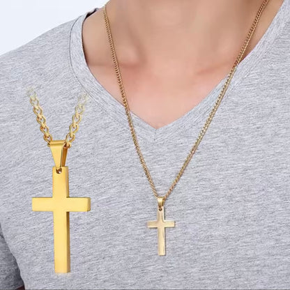 Stainless Steel Cross Necklace Crucifix Pendant
