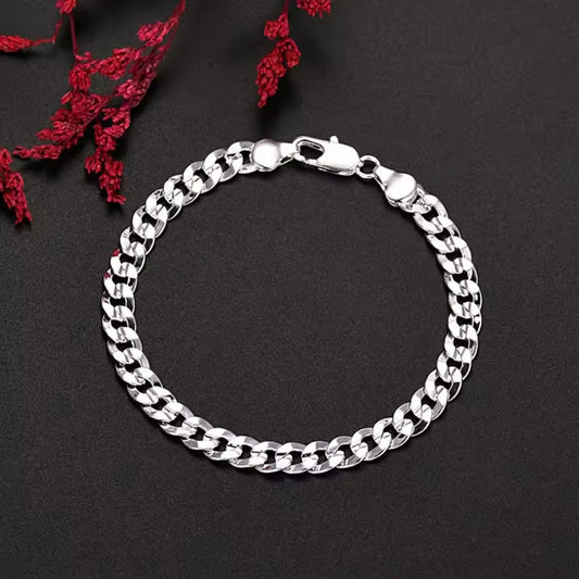 Sterling Silver Cuban Link Bracelet