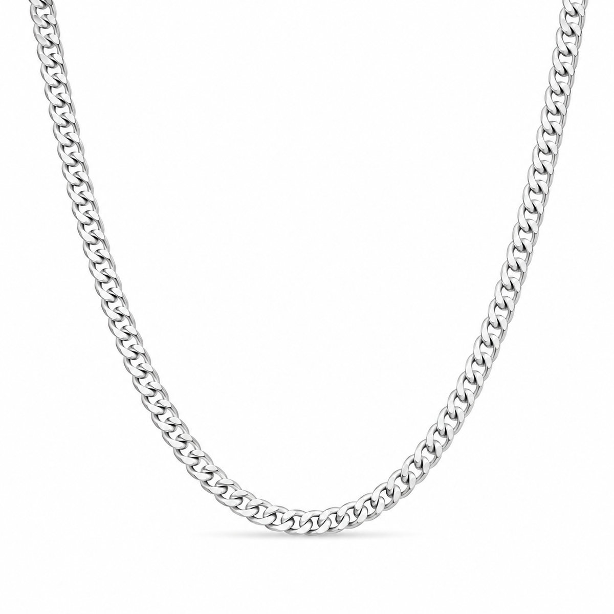 7mm Cuban Chain & Bracelet Gift Set (Silver)