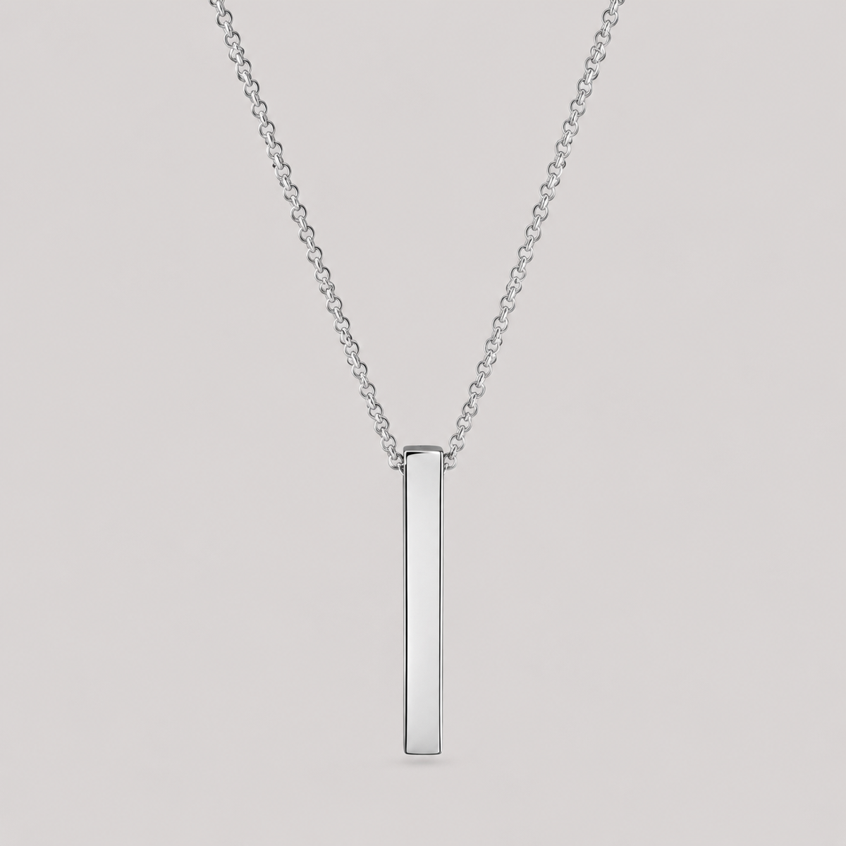 Classic Rectangle Pendant Necklace