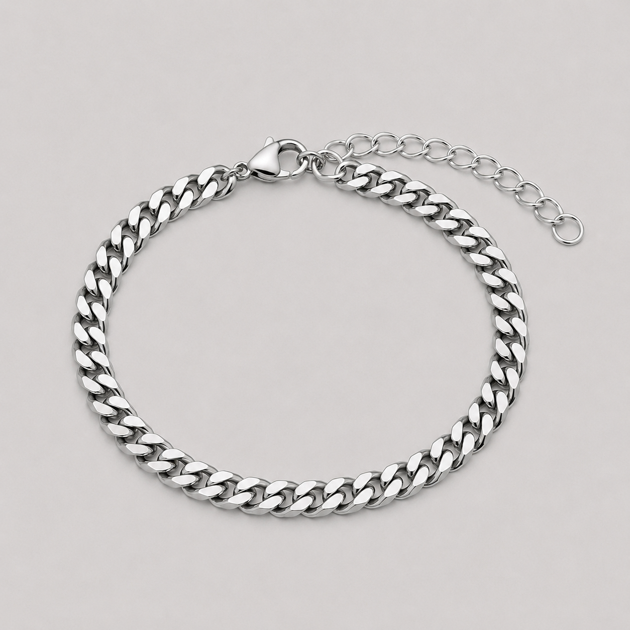 Silver Chain & Bracelet Set | 7mm