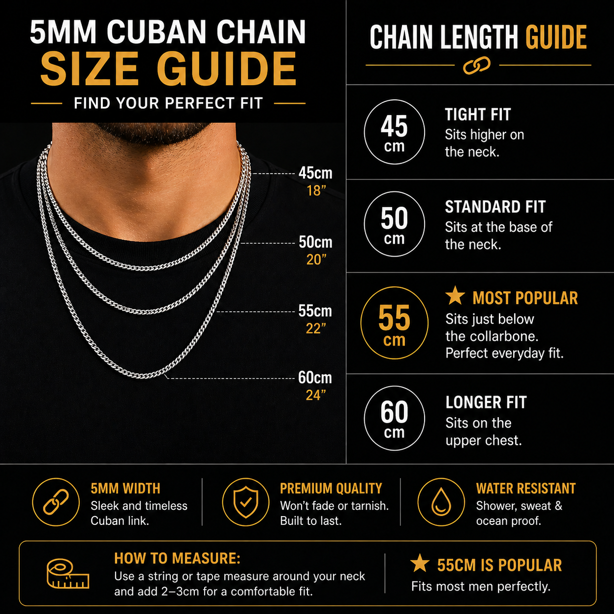 Cuban Chain 5mm (Silver)