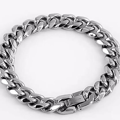 Silver 10MM Cuban Bracelet
